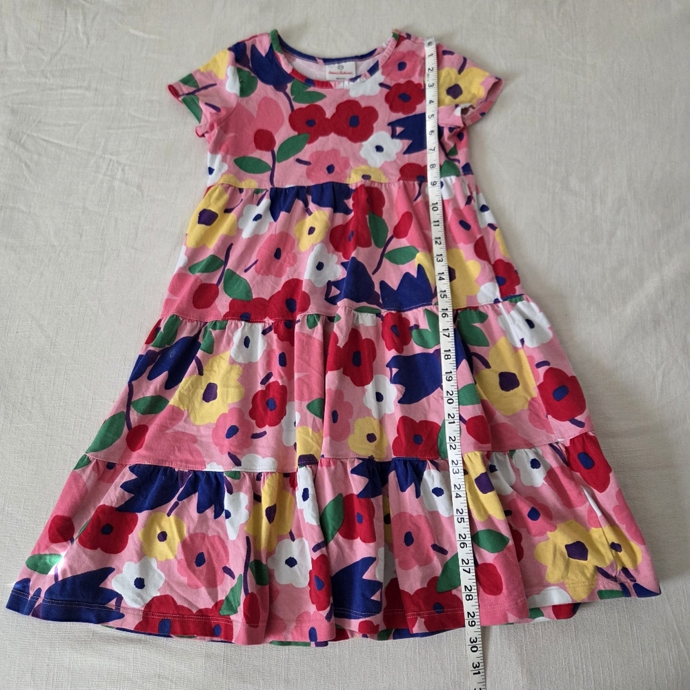 Hanna Andersson Colorful Floral Kids Dress 100% Cotton Girls 8 Size 130 - Picture 7 of 11